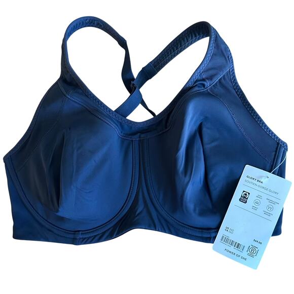 Athleta Glory Sports Bra Navy Blue Sports Bra 36D 659028 - Picture 3 of 8